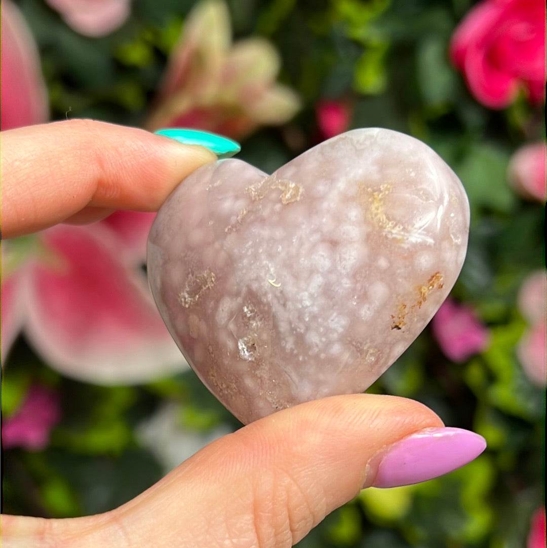 Brazilian Pink Amethyst Heart