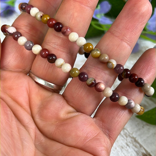 4mm Mookaite Bead Bracelet
