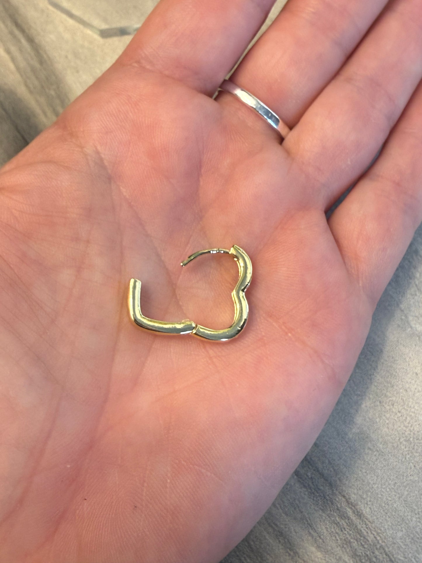 Sparkly Heart Hoop Earrings
