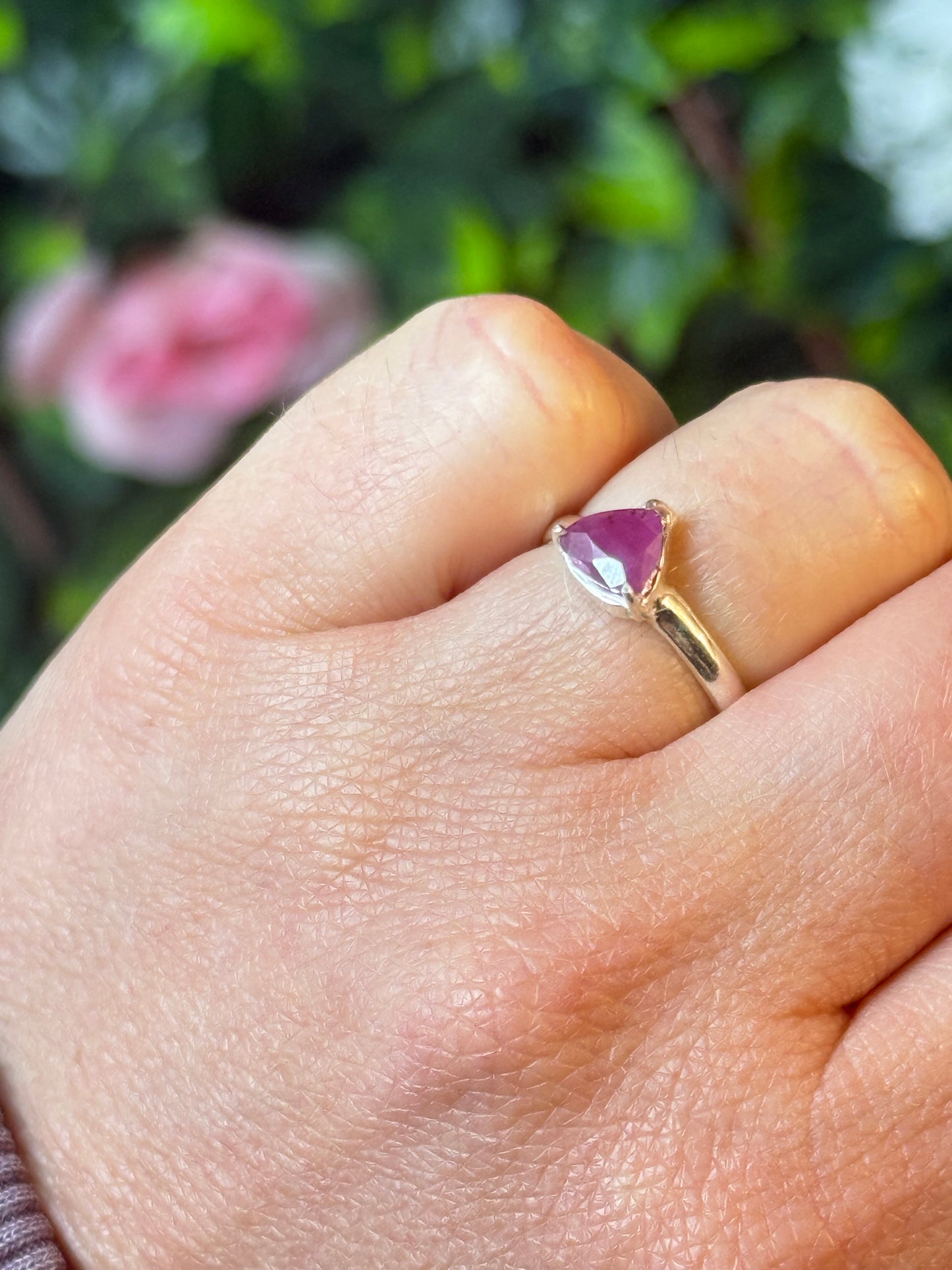 Ruby 925 Silver Ring - Size M