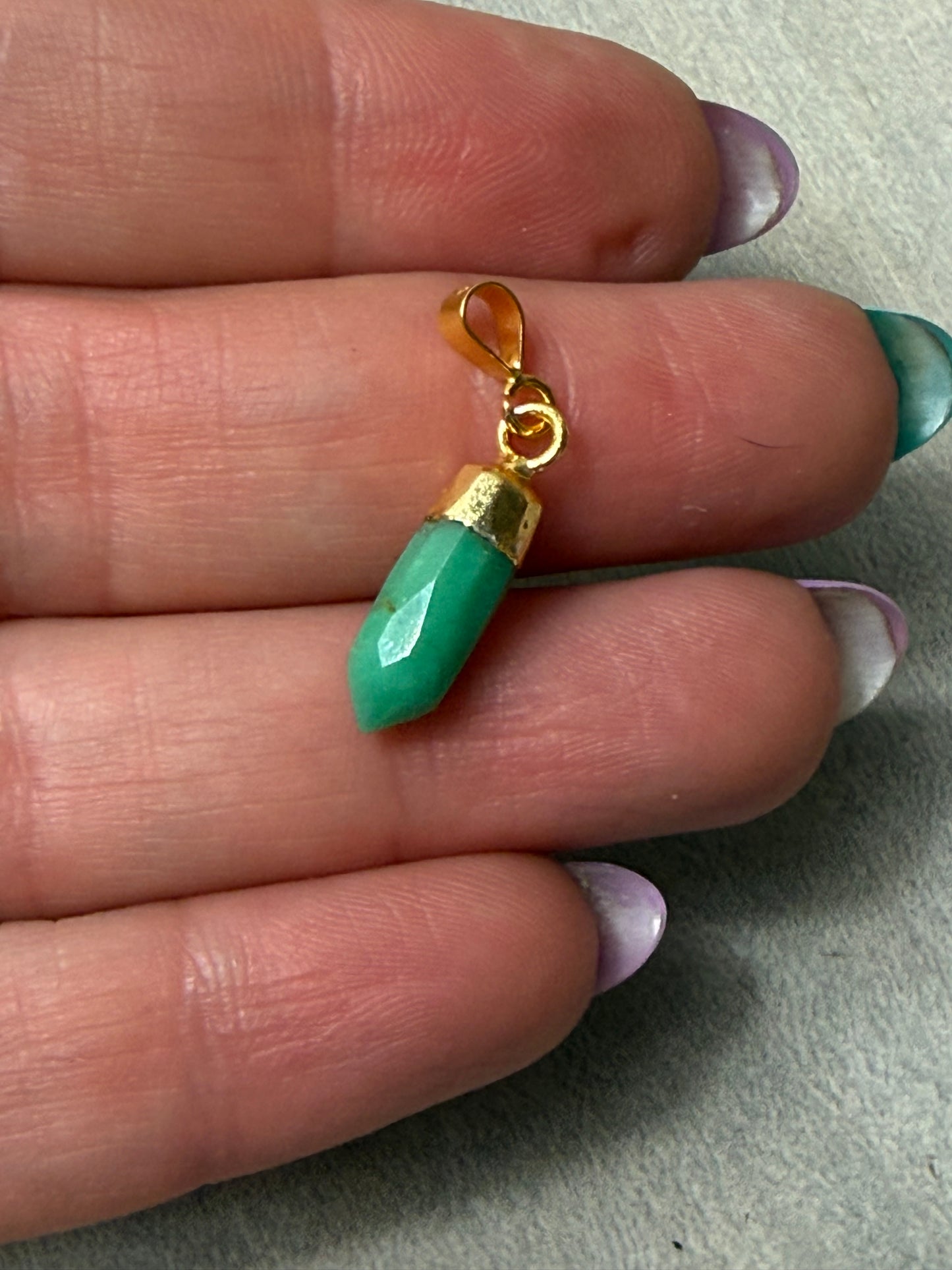 Facet Point 18K Gold Handmade Pendant
