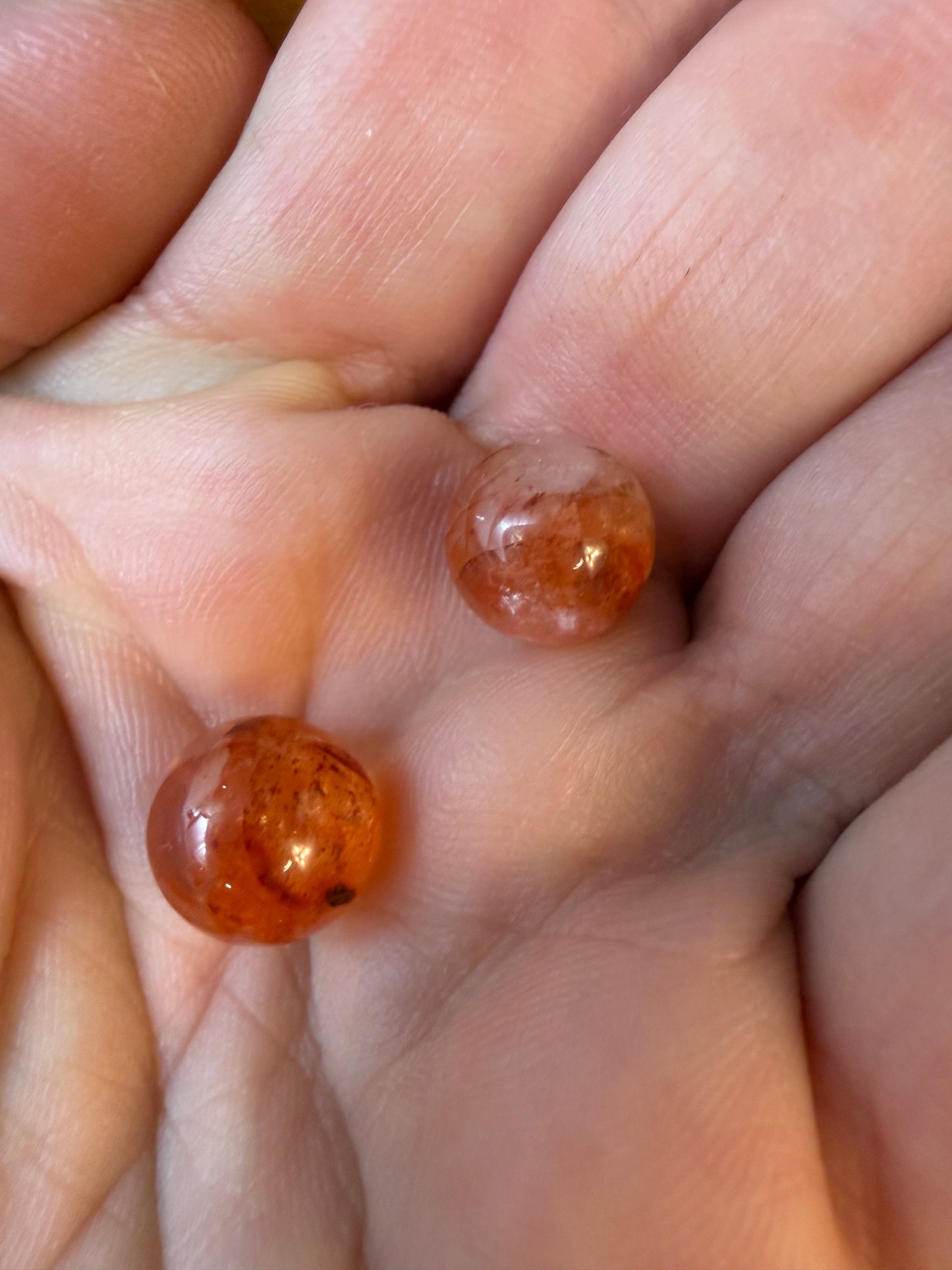 XS Mini Fire Hematoid Quartz Sphere - 10mm