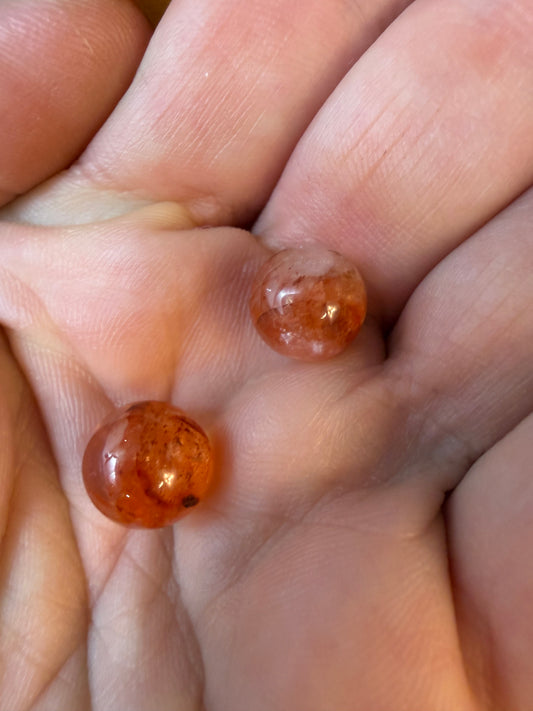 XS Mini Fire Hematoid Quartz Sphere - 10mm