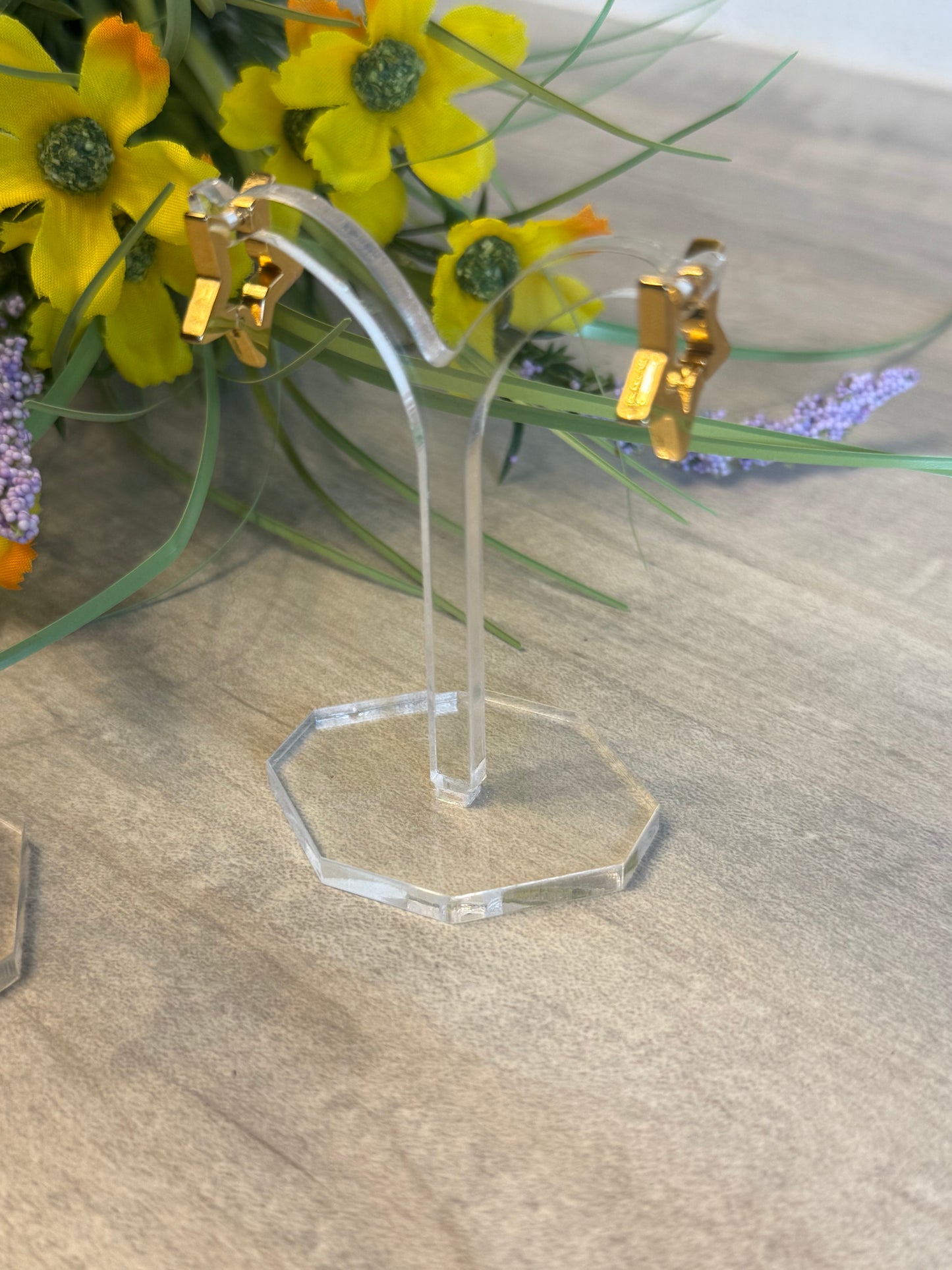 Star Hoop Earrings