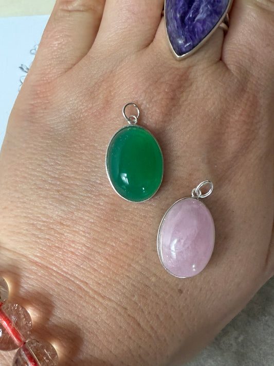 Handmade Oval 925 Sterling Pendant