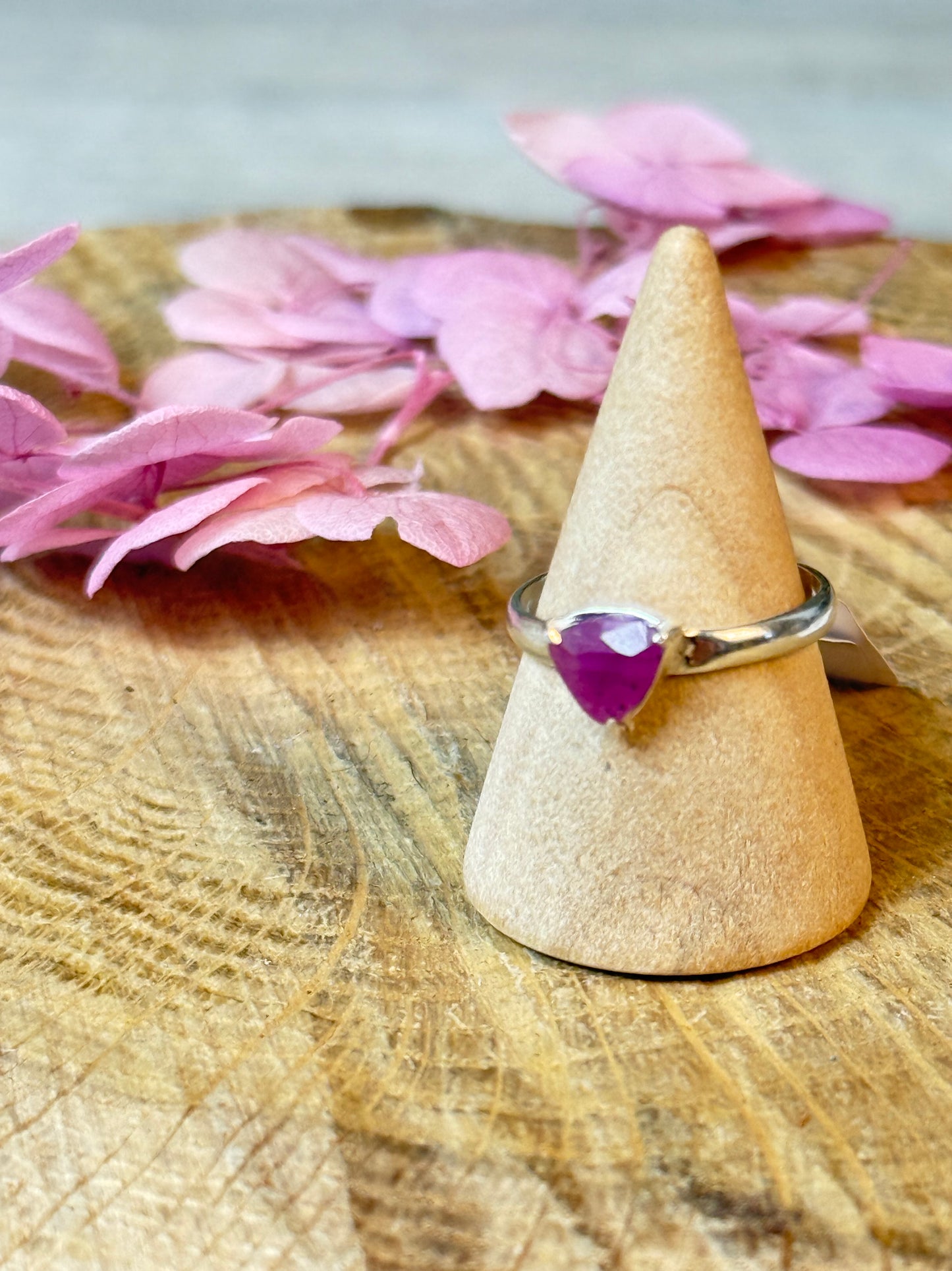 Ruby 925 Silver Ring - Size M