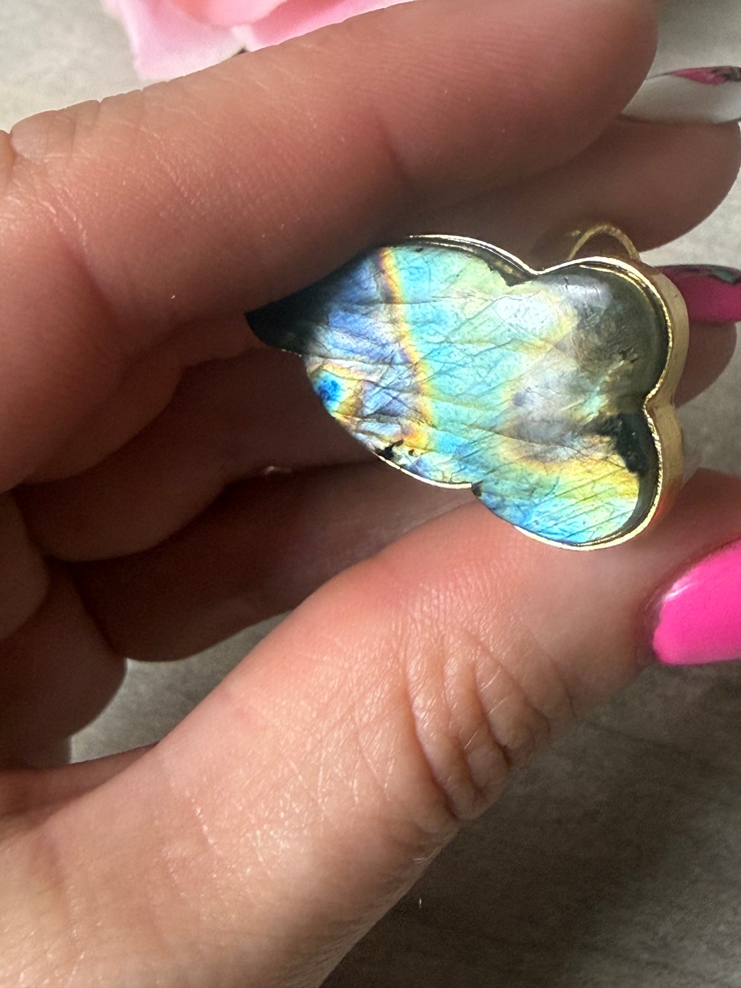 Lab Cloud Adjustable Gold Plated Ring