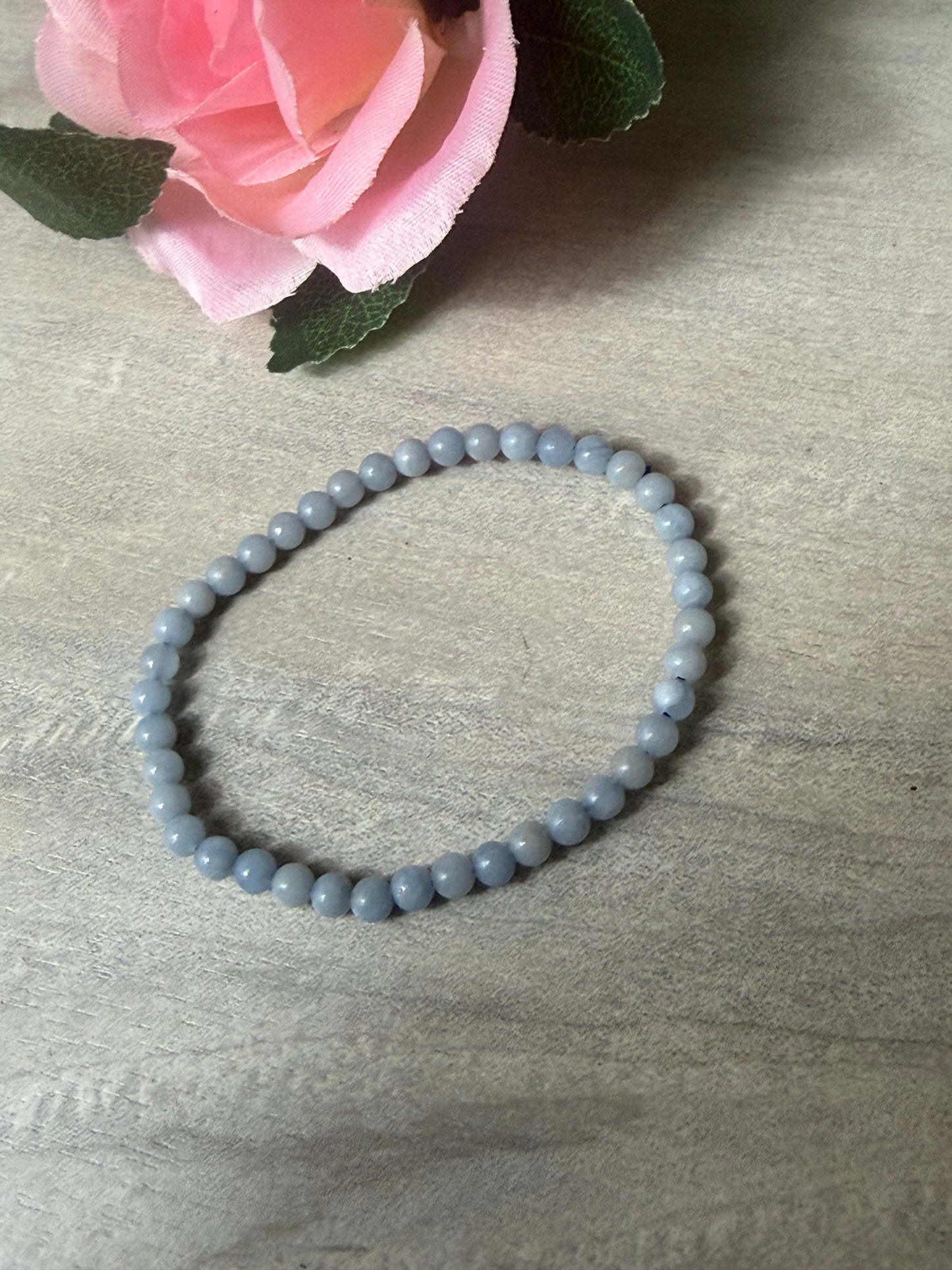 Angelite 4mm Bracelet