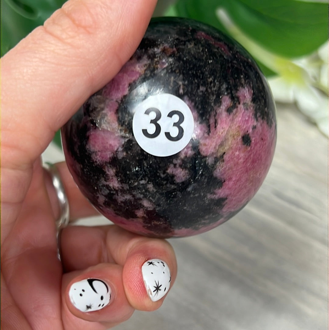 Rhodonite Sphere