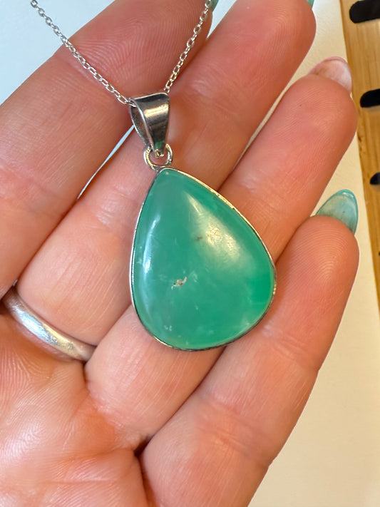 Chrysoprase 925 Pendant AA