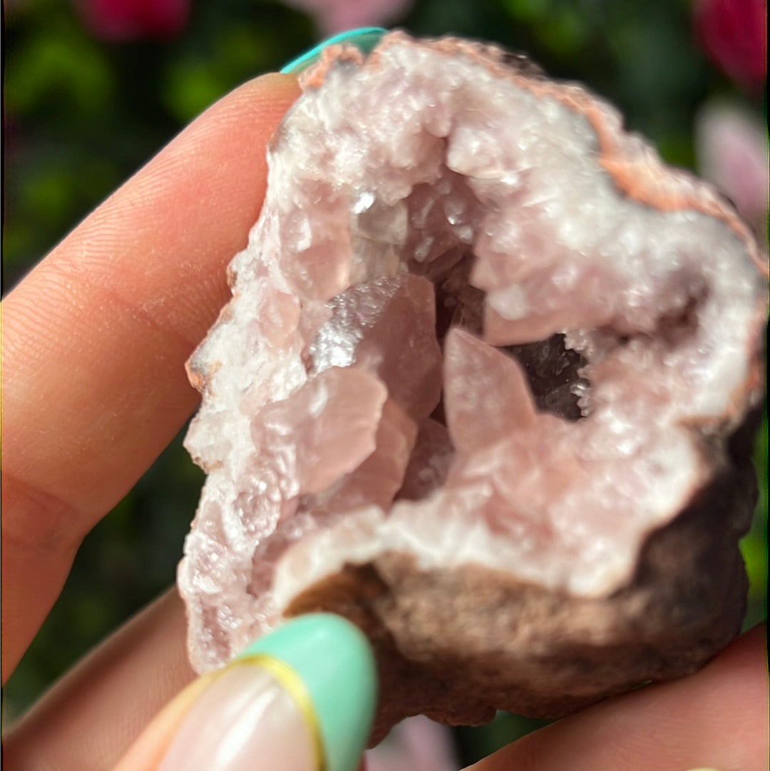 Pink Amethyst Geode Cluster Specimen