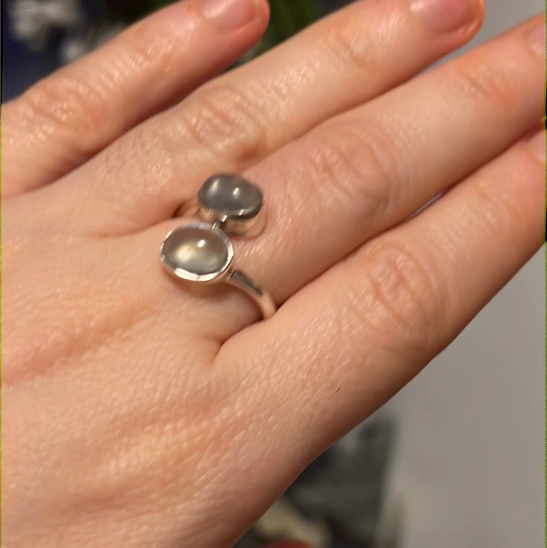 Prehnite 925 Silver Ring -  Size M