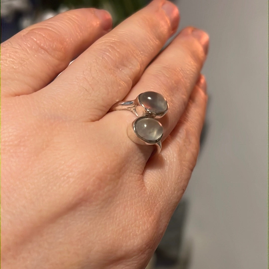 Prehnite 925 Silver Ring -  Size M