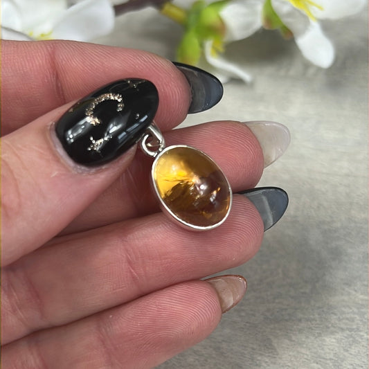 Citrine 925 Sterling Silver Pendant