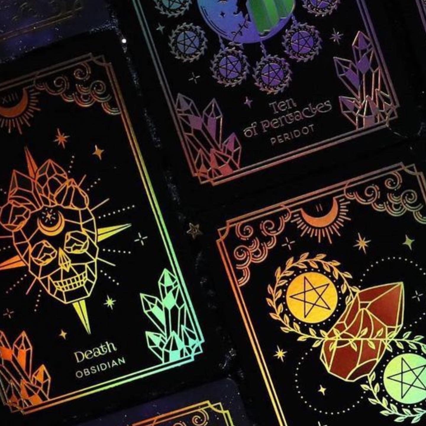 SILVER Crystalstruck Tarot Card Deck - By Moonstruck Crystals