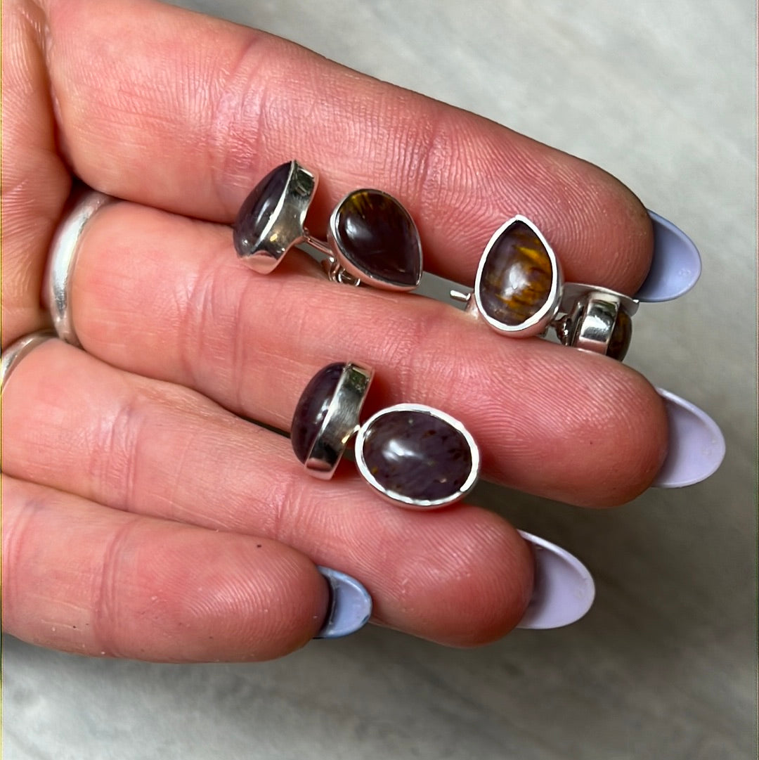 Super Seven 925 Sterling Studs Earrings