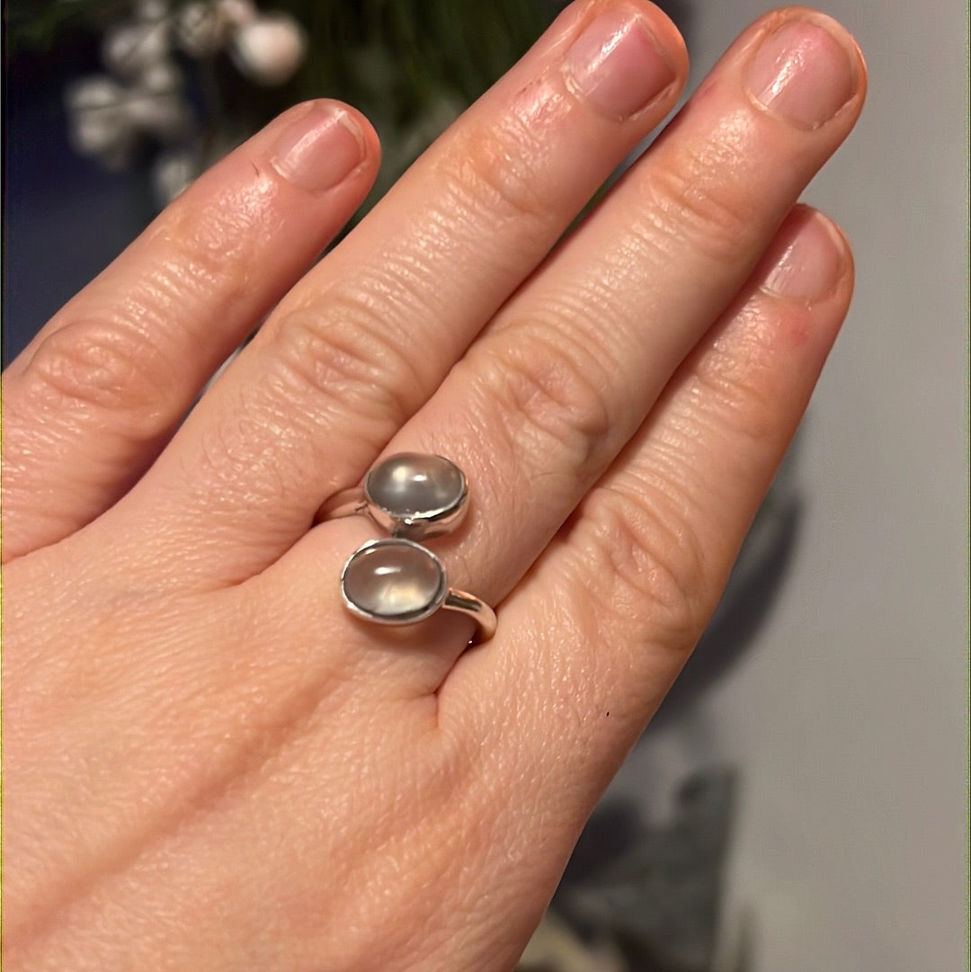 Prehnite 925 Silver Ring -  Size M