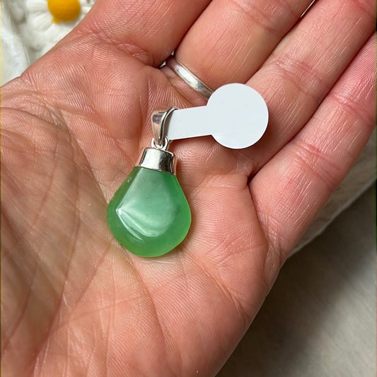 Chrysoprase 925 Sterling Silver Pendant