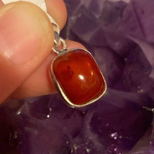 Amber 925 Sterling Silver Pendant